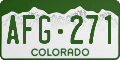 CO license plate AFG271