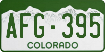 CO license plate AFG395