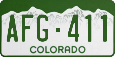 CO license plate AFG411