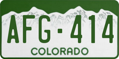 CO license plate AFG414