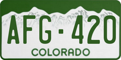 CO license plate AFG420