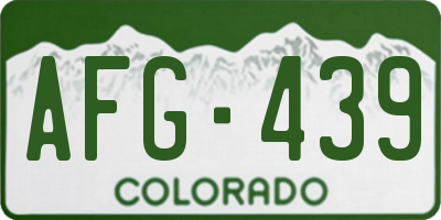 CO license plate AFG439