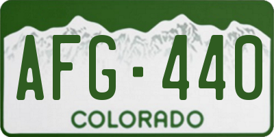 CO license plate AFG440