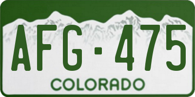 CO license plate AFG475