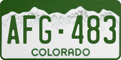 CO license plate AFG483