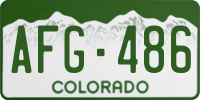 CO license plate AFG486