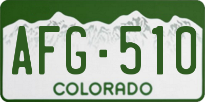 CO license plate AFG510