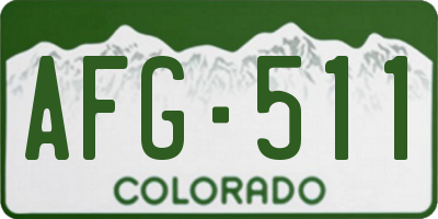 CO license plate AFG511