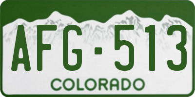 CO license plate AFG513