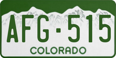 CO license plate AFG515