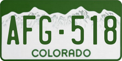CO license plate AFG518