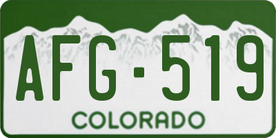 CO license plate AFG519