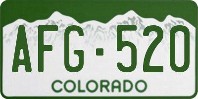 CO license plate AFG520