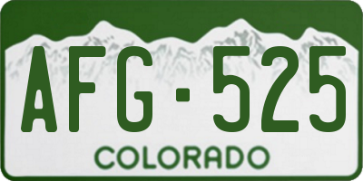 CO license plate AFG525