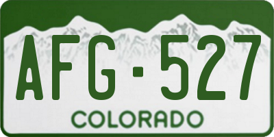 CO license plate AFG527
