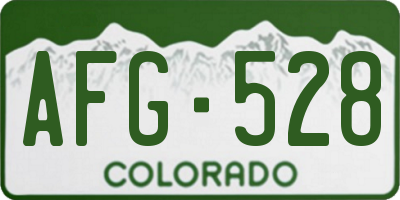 CO license plate AFG528