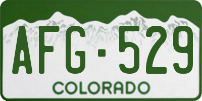 CO license plate AFG529