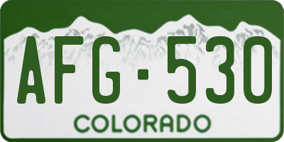 CO license plate AFG530