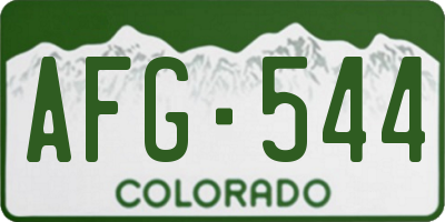 CO license plate AFG544