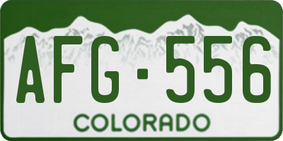 CO license plate AFG556