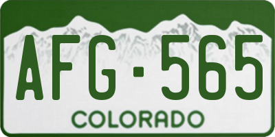 CO license plate AFG565