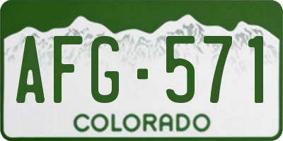 CO license plate AFG571