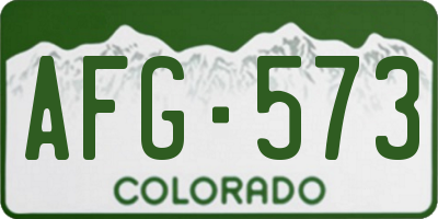 CO license plate AFG573