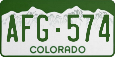 CO license plate AFG574