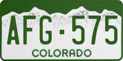 CO license plate AFG575