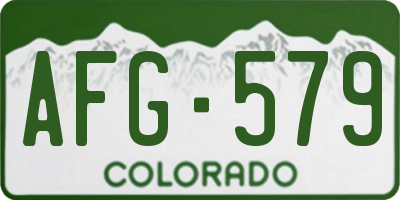 CO license plate AFG579