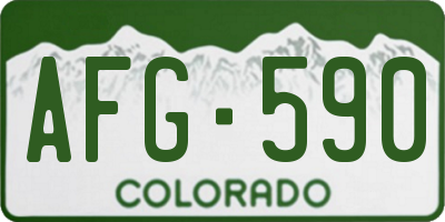 CO license plate AFG590