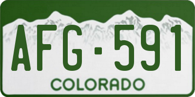 CO license plate AFG591