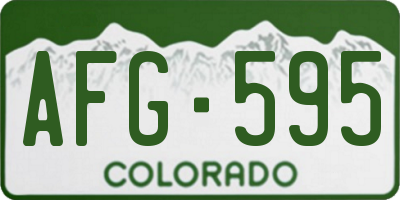 CO license plate AFG595