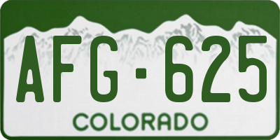 CO license plate AFG625