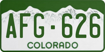 CO license plate AFG626