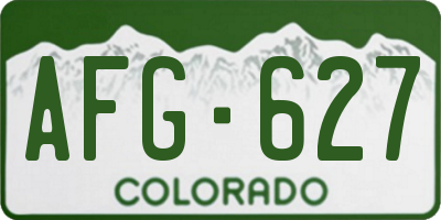 CO license plate AFG627