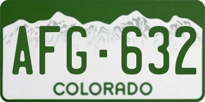 CO license plate AFG632