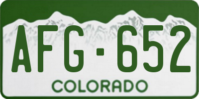 CO license plate AFG652