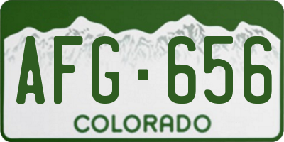 CO license plate AFG656