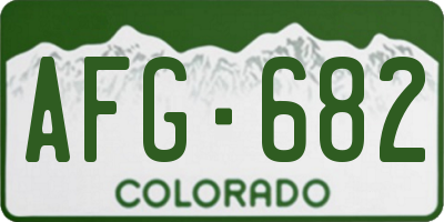 CO license plate AFG682