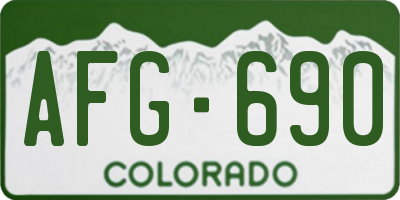CO license plate AFG690