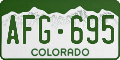 CO license plate AFG695
