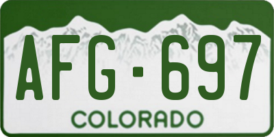 CO license plate AFG697