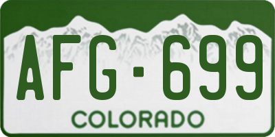 CO license plate AFG699