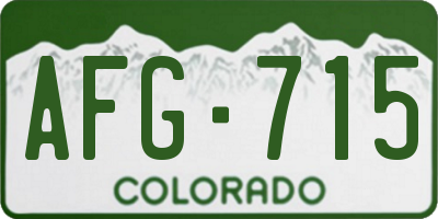 CO license plate AFG715