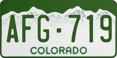 CO license plate AFG719
