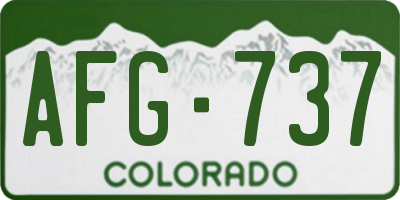 CO license plate AFG737
