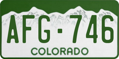 CO license plate AFG746