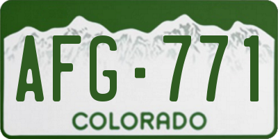 CO license plate AFG771