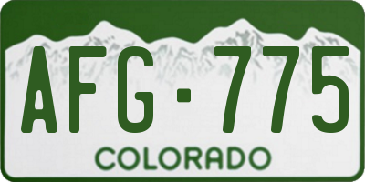 CO license plate AFG775